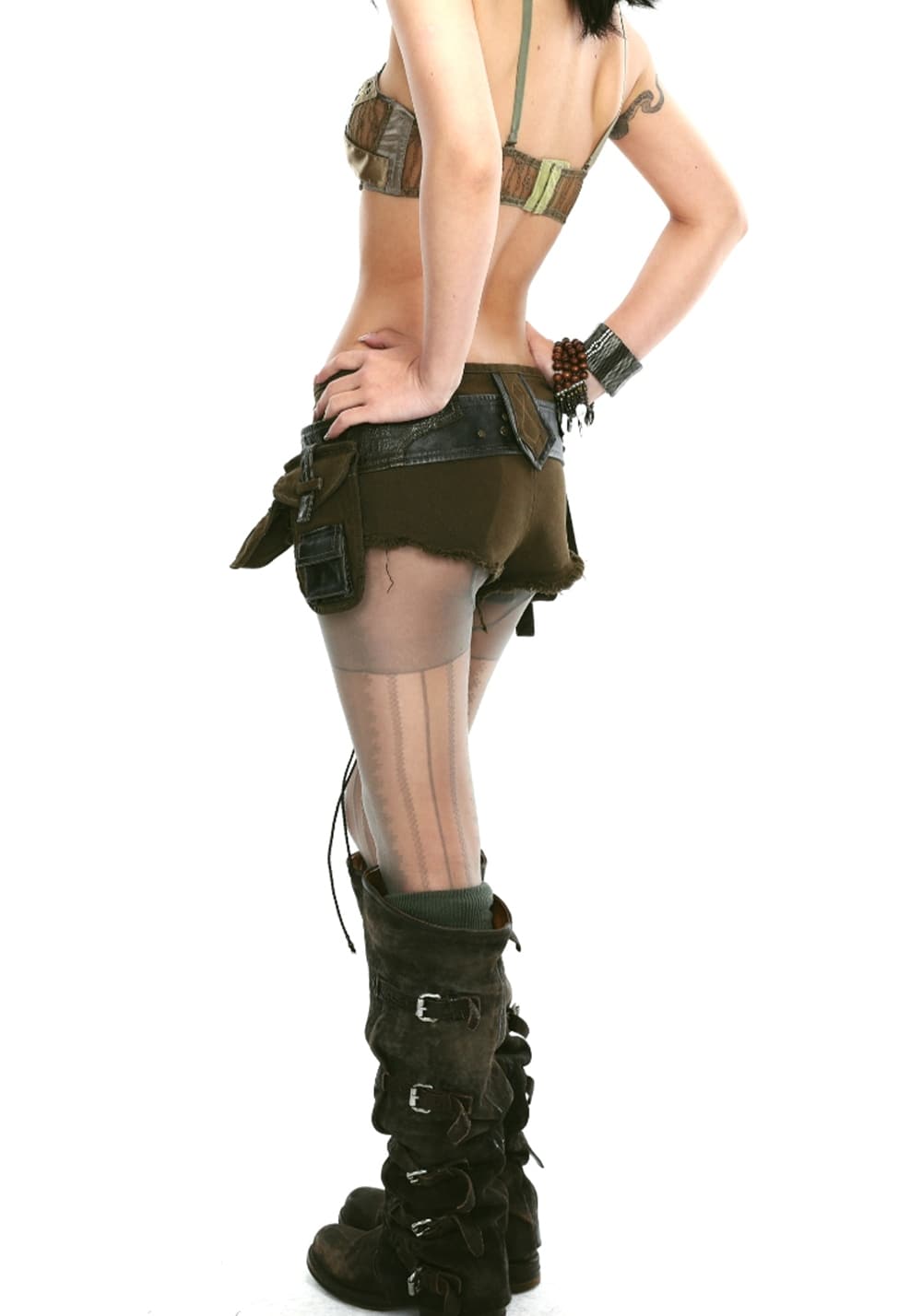 OPEN AESTHETIC丨Low-Rise Shorts w/ Belt & Pockets - PSYLOS 1, OPEN AESTHETIC丨Low-Rise Shorts w/ Belt & Pockets, Shorts, OPEN AESTHETIC, PSYLOS 1